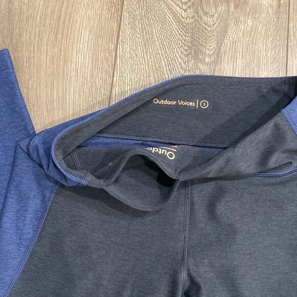 Outdoor Voices Color Block Blue Gray High Rise 7/8 Leggings Size Small - Picture 6 of 11
